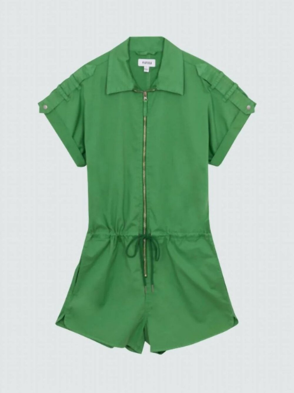 Pistola Meg Shorts Romper Zip Front With Stretch Green XS - Picture 4 of 9